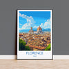 Florence Travel Print Wall Art, Travel Poster of Florence, Florence Art Lovers Gift, Italy, Italy Art Gift NQ Media Designs
