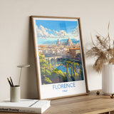 Florence Travel Print Wall Art, Travel Poster of Florence, Florence Art Lovers Gift, Italy, Italy Art Gift NQ Media Designs
