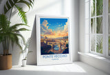 Ponte Vecchio Travel Print Wall Art, Travel Poster of Ponte Vecchio, Florence Art Lovers Gift, Italy, Italy Art Gift NQ Media Designs