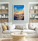 Ponte Vecchio Travel Poster Wall Art, Travel Print of Ponte Vecchio, Florence Art Lovers Gift, Italy, Italy Art Gift NQ Media Designs