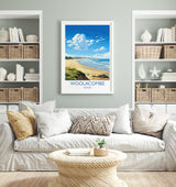 Woolacombe Travel Poster Wall Art, Travel Print of Woolacombe,England, Devon Art Lovers Gift, Travel Art Gift NQ Media Designs