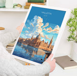 Valletta Travel Poster Wall Art, Travel Print of Valletta, Malta, Valletta Art, Valletta Art Lovers Gift, Malta Art Gift NQ Media Designs