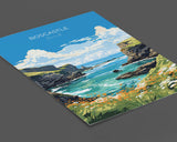 Boscastle Travel Poster, Travel Print of Boscastle, England, Cornwall Art, Boscastle Art Lovers Gift, Wall Art Print NQ Media Designs
