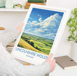Lincolnshire Wolds Travel Poster Wall Art, Travel Print of Lincolnshire Wolds, England, Lincolnshire Art Lovers Gift, Travel Art Gift NQ Media Designs