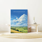 Lincolnshire Wolds Travel Print Wall Art, Travel Poster of Lincolnshire Wolds, England, Lincolnshire Art Lovers Gift, Travel Art Gift NQ Media Designs