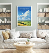 Lincolnshire Wolds Travel Print Wall Art, Travel Poster of Lincolnshire Wolds, England, Lincolnshire Art Lovers Gift, Travel Art Gift NQ Media Designs