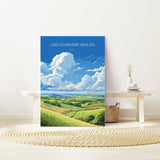 Lincolnshire Wolds Travel Print Wall Art, Travel Poster of Lincolnshire Wolds, England, Lincolnshire Art Lovers Gift, Travel Art Gift NQ Media Designs