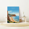 Sidmouth Travel Poster, Travel Print of Sidmouth, England, Devon Art, Sidmouth Art Lovers Gift, Wall Art Print