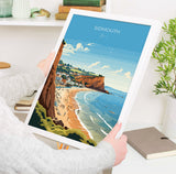 Sidmouth Travel Poster, Travel Print of Sidmouth, England, Devon Art, Sidmouth Art Lovers Gift, Wall Art Print NQ Media Designs