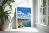 Swanage Bay Travel Poster, Travel Print of Swanage Bay, England, Dorset Coast Art Lovers Gift, Wall Art Print NQ Media Designs