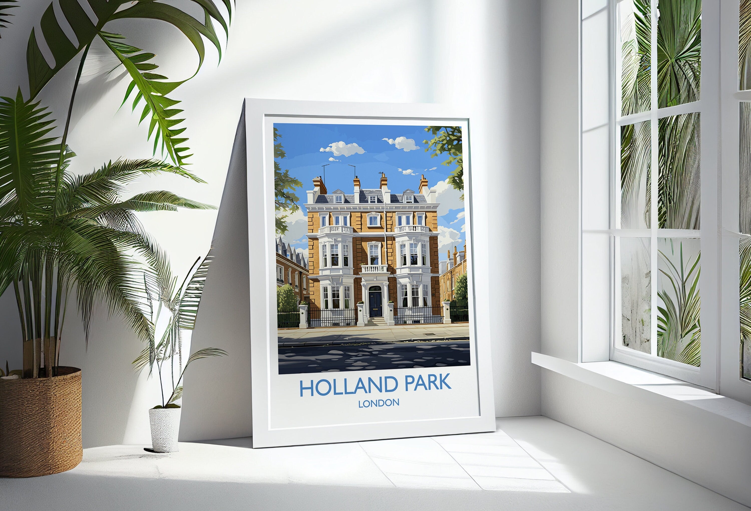 Holland Park Travel Print, Travel Poster of Holland Park, London,England, London Art Lovers Gift, Wall Art Print NQ Media Designs
