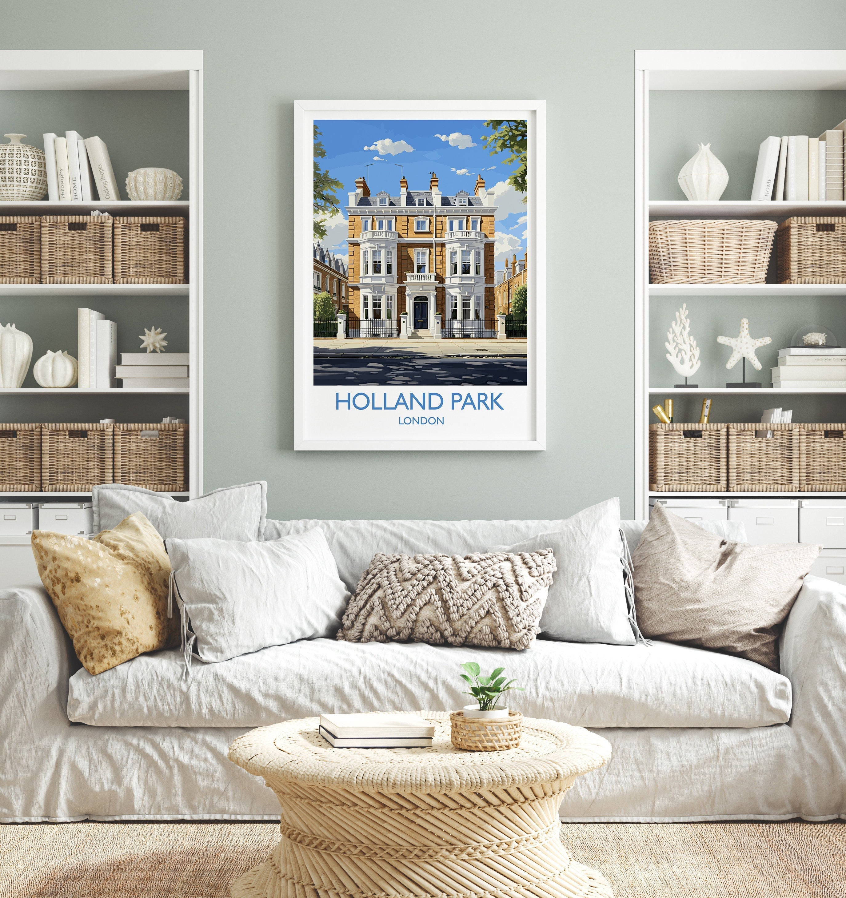 Holland Park Travel Print, Travel Poster of Holland Park, London,England, London Art Lovers Gift, Wall Art Print NQ Media Designs
