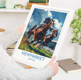 Newmarket Travel Poster Wall Art, Travel Print of Newmarket , Suffolk England, Newmarket Races Art Lovers Gift, England Art Gift NQ Media Designs