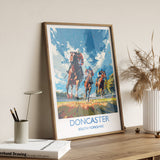 Doncaster Travel Poster Wall Art, Travel Print of Doncaster, South Yorkshire, England, Doncaster Races Art Lovers Gift, England Art Gift NQ Media Designs