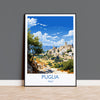 Puglia Travel Poster Wall Art, Travel Print of Puglia, Puglia Art Lovers Gift, Italy, Italy Art Gift
