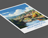 Ironbridge Travel Print, Travel Poster of Ironbridge, England, Shropshire Art, Ironbridge Art Lovers Gift, Wall Art Print NQ Media Designs