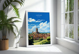 Ludlow Travel Poster, Travel Print of Ludlow, England, Shropshire Art, Ludlow Art Lovers Gift, Wall Art Print NQ Media Designs
