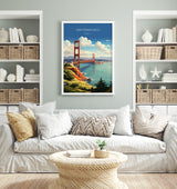 San Francisco Travel Print, Travel Poster of San Francisco, California, San Francisco Art Lovers Gift, USA Gift, Wall Art Print NQ Media Designs