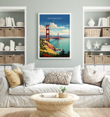 San Francisco Travel Poster, Travel Print of San Francisco, California, San Francisco Art Lovers Gift, USA Gift, Wall Art Print NQ Media Designs