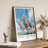 Grand National Travel Poster Wall Art, Travel Print of Aintree, Merseyside, England, Grand National Horse Race Art Gift, England Art Gift NQ Media Designs