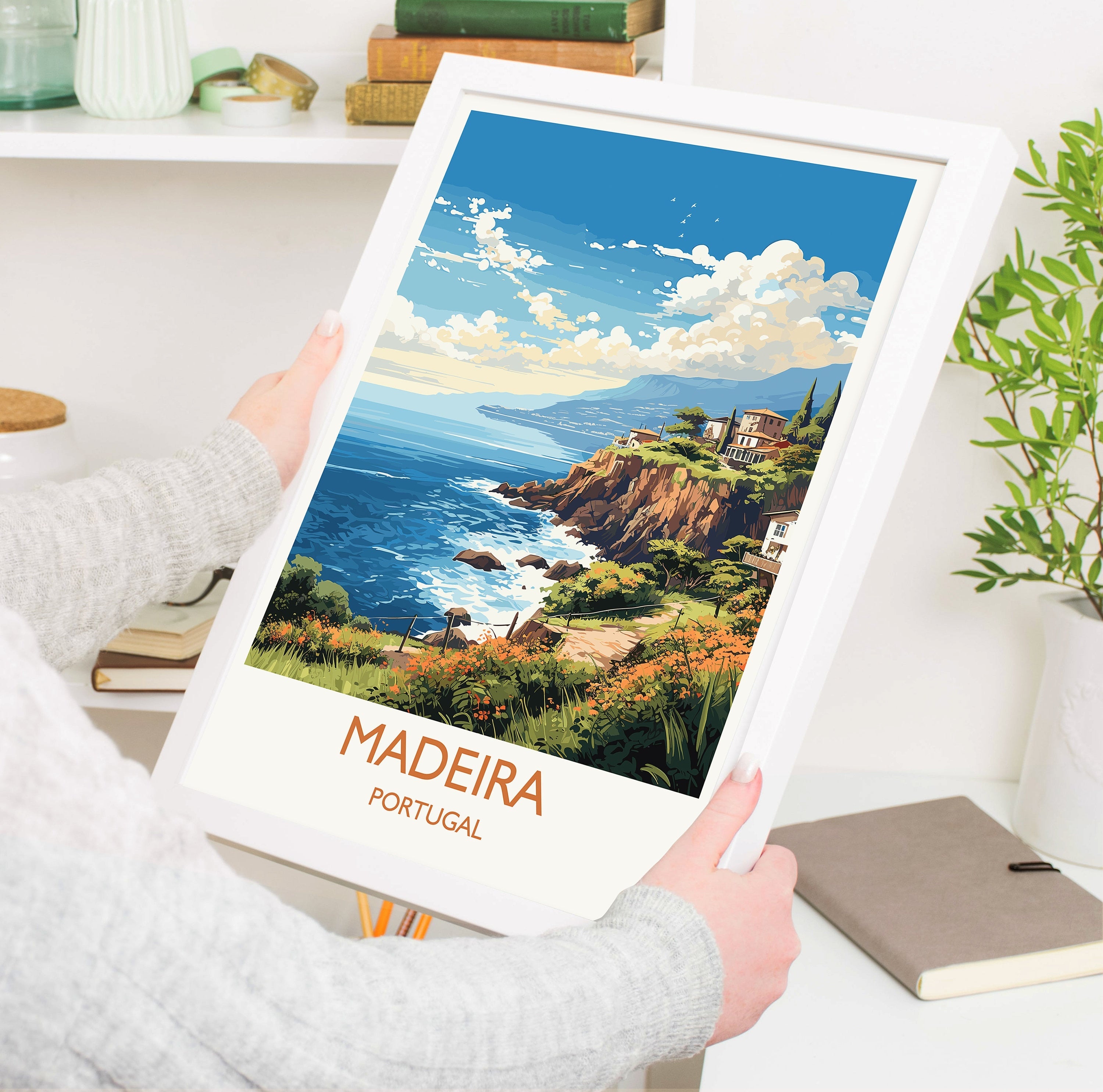 Madeira Travel Print Wall Art, Travel Poster of Madeira , Madeira Art Print, Portugal Wall Print, Madeira Art Lovers Gift NQ Media Designs