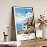 Madeira Travel Print Wall Art, Travel Poster of Madeira , Madeira Art Print, Portugal Wall Print, Madeira Art Lovers Gift NQ Media Designs