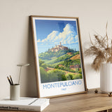 Montepulciano Travel Print Wall Art, Travel Poster of Montepulciano, Montepulciano Art Lovers Gift, Italy, Italy Art Gift NQ Media Designs