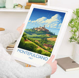 Montepulciano Travel Print Wall Art, Travel Poster of Montepulciano, Montepulciano Art Lovers Gift, Italy, Italy Art Gift NQ Media Designs