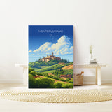Montepulciano Travel Poster Wall Art, Travel Print of Montepulciano, Montepulciano Art Lovers Gift, Italy, Italy Art Gift NQ Media Designs