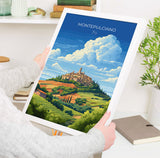 Montepulciano Travel Poster Wall Art, Travel Print of Montepulciano, Montepulciano Art Lovers Gift, Italy, Italy Art Gift NQ Media Designs
