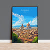 Florence Travel Poster Wall Art, Travel Print of Florence, Florence Art Lovers Gift, Italy, Italy Art Gift NQ Media Designs