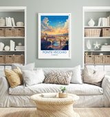 Ponte Vecchio Travel Print Wall Art, Travel Poster of Ponte Vecchio, Florence Art Lovers Gift, Italy, Italy Art Gift NQ Media Designs