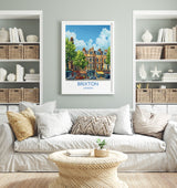 Brixton Travel Print, Travel Poster of Brixton, London Poster, Brixton Art Gift, London Art Lovers UK Travel Gift NQ Media Designs