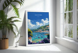 Salcombe Travel Poster, Travel Print of Salcombe, England, Devon Art, Salcombe Art Lovers Gift, Wall Art Print NQ Media Designs