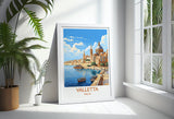 Valletta Travel Print Wall Art, Travel Poster of Valletta, Malta, Valletta Art, Valletta Art Lovers Gift, Malta Art Gift NQ Media Designs