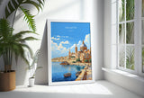 Valletta Travel Poster Wall Art, Travel Print of Valletta, Malta, Valletta Art, Valletta Art Lovers Gift, Malta Art Gift NQ Media Designs