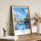 Dublin Poster Wall Art, Travel Print of Dublin, Ireland, Dublin Art Lovers Gift, Travel Wall Decor Gift NQ Media Designs