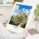 Assisi Travel Print, Travel Poster of Assisi , Italy, AssisiArt Lovers Gift, Wall Art Print NQ Media Designs