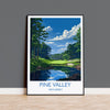 Pine Valley Travel Print, Travel Poster of Pine Valley Golf Course, Pine Valley Art Lovers Gift, New Jersey USA art, Birthday Gift NQ Media Designs