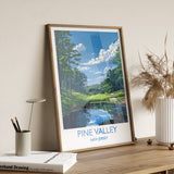 Pine Valley Travel Print, Travel Poster of Pine Valley Golf Course, Pine Valley Art Lovers Gift, New Jersey USA art, Birthday Gift NQ Media Designs