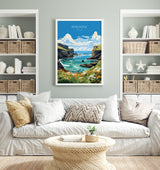 Boscastle Travel Poster, Travel Print of Boscastle, England, Cornwall Art, Boscastle Art Lovers Gift, Wall Art Print NQ Media Designs