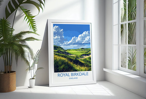 Royal Birkdale Travel Print, Travel Poster of Royal Birkdale Golf Course, Royal Birkdale Art Lovers Gift, Birthday Gift