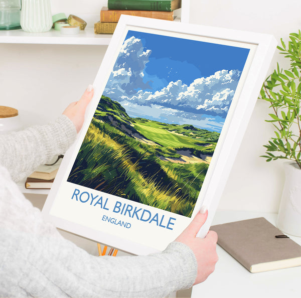 Royal Birkdale Travel Print, Travel Poster of Royal Birkdale Golf Course, Royal Birkdale Art Lovers Gift, Birthday Gift