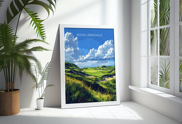 Royal Birkdale Travel Print, Travel Poster of Royal Birkdale Golf Course, Royal Birkdale Art Lovers Gift, Birthday Gift