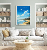 Newport Beach Travel Poster, Travel Print of Newport Beach, California, Newport Beach Art Lovers Gift, USA Gift, Wall Art Print NQ Media Designs