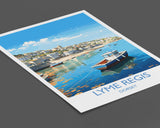 Lyme Regis Travel Print, Travel Poster of Lyme Regis, England, Dorset Art, Lyme Regis Art Lovers Gift, Wall Art Print NQ Media Designs