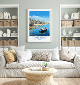 Lyme Regis Travel Print, Travel Poster of Lyme Regis, England, Dorset Art, Lyme Regis Art Lovers Gift, Wall Art Print NQ Media Designs