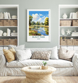 Bushy Park Travel Print, Travel Poster of Bushy Park, Surrey, London,England, London Art Lovers Gift, Wall Art Print NQ Media Designs