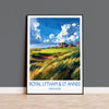 Royal Lytham & St Annes Travel Print, Travel Poster of Royal Lytham Golf Course, Royal Lytham Art Lovers Gift, Birthday Gift