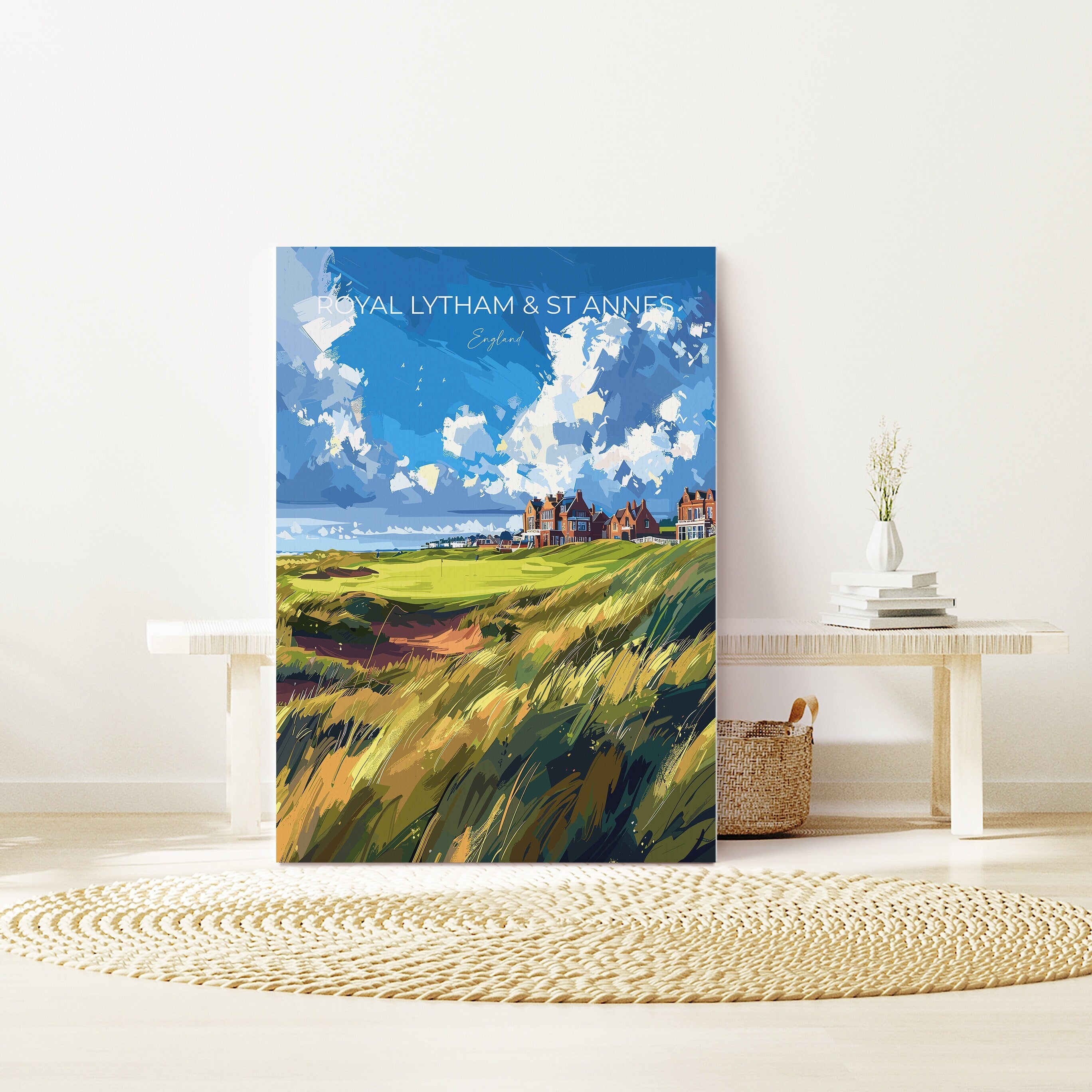 Royal Lytham & St Annes Travel Poster, Travel Print of Royal Lytham Golf Course, Royal Lytham Art Lovers Gift, Birthday Gift NQ Media Designs